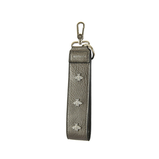 Hanging abeille dark silver keychain