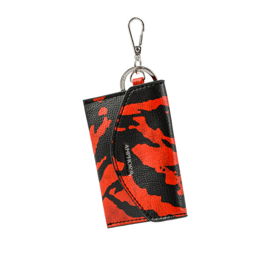 Hanging red safari card holder