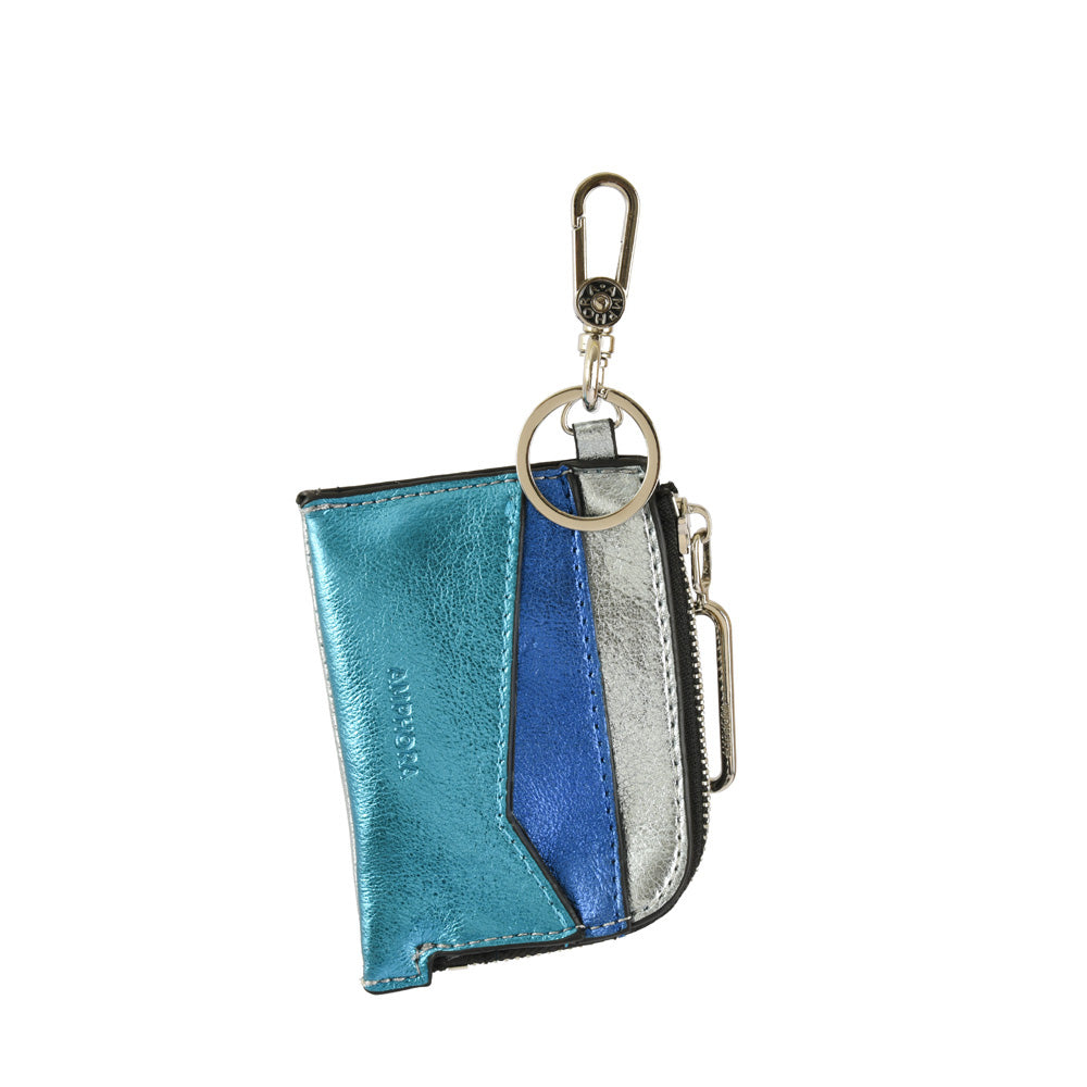 Hanging light blue dolphin card holder