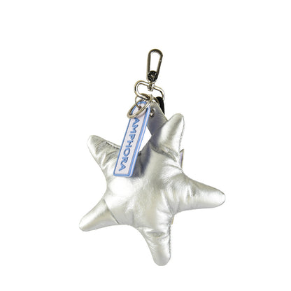 Hanging stelle silver keychain