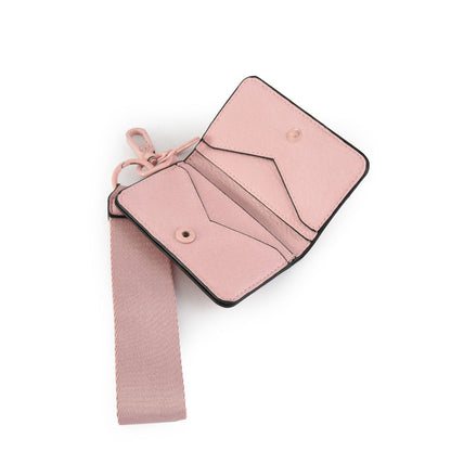 Hanging light pink oculus card holder