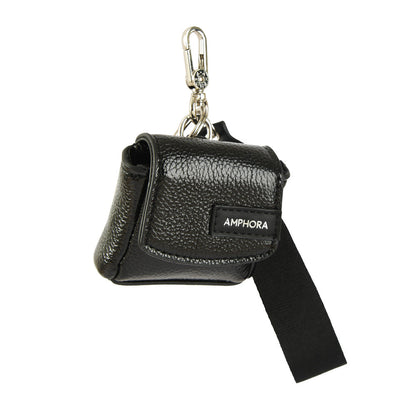 Hanging black metallique purse