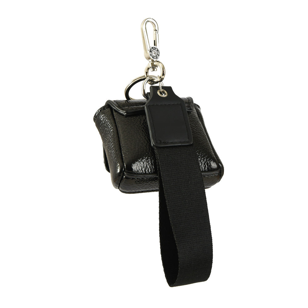 Hanging black metallique purse