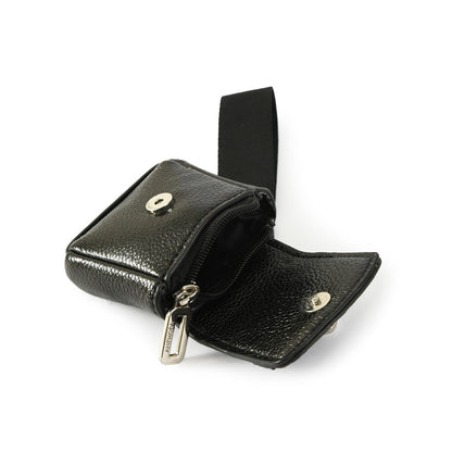 Hanging black metallique purse