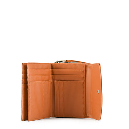 Wallet with exterior closure, medium camel