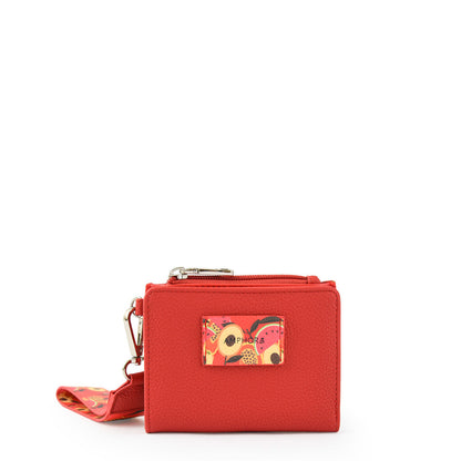 amphora fruity billetera cierre exterior rojo tomate