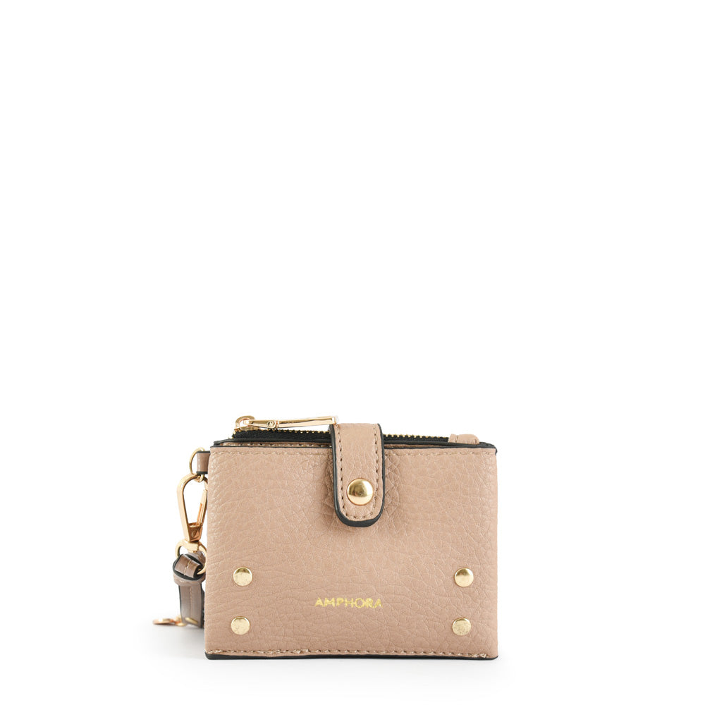 Small Beige Douce Exterior Closure Wallet