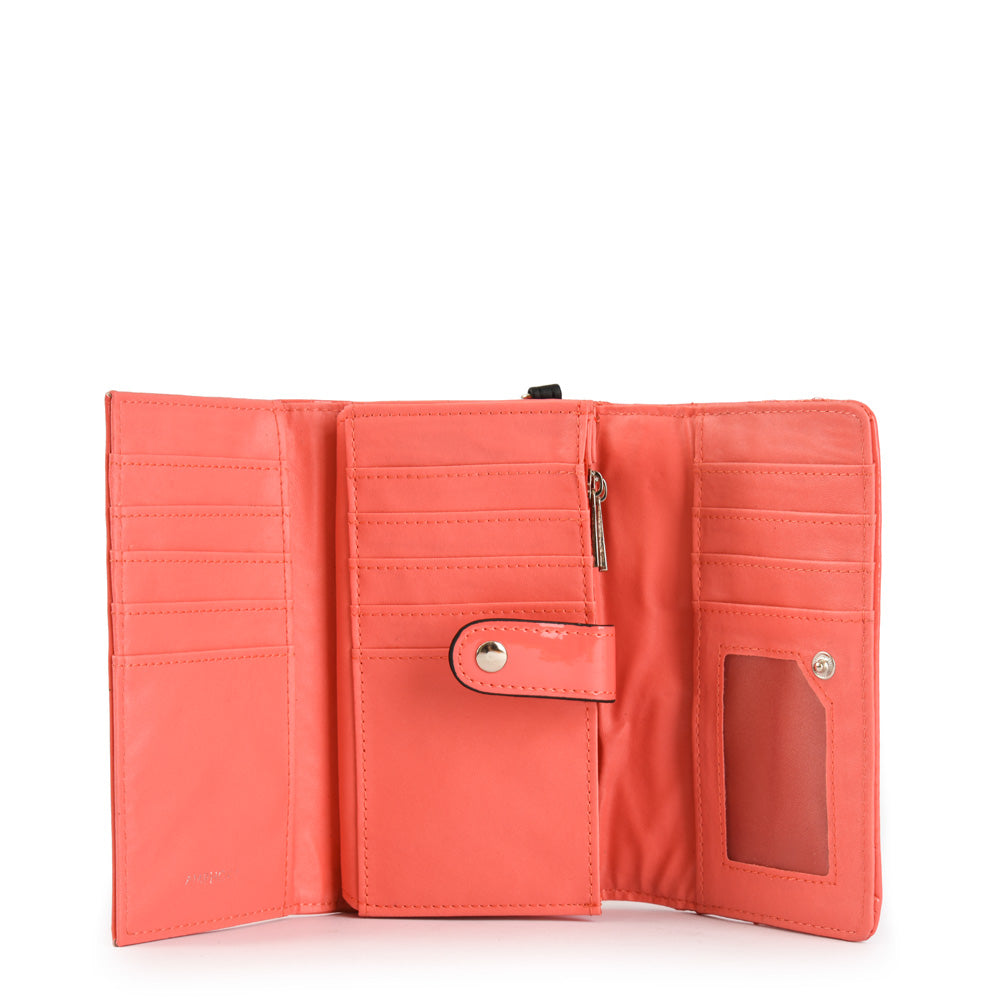 Danae Coral Medium Accordion Wallet