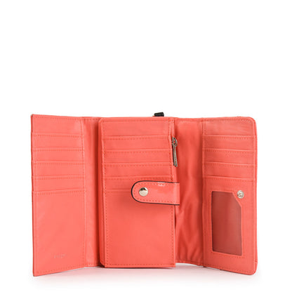Danae Coral Medium Accordion Wallet