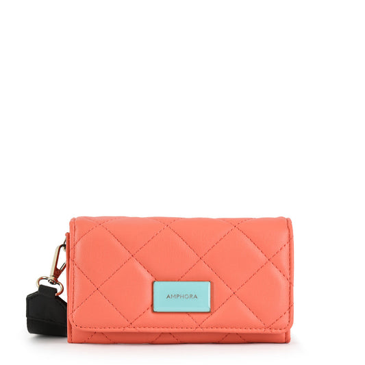 Ariatna accordion medium coral wallet