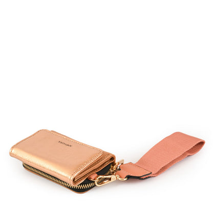 Beige Louvre Small Exterior Closure Wallet