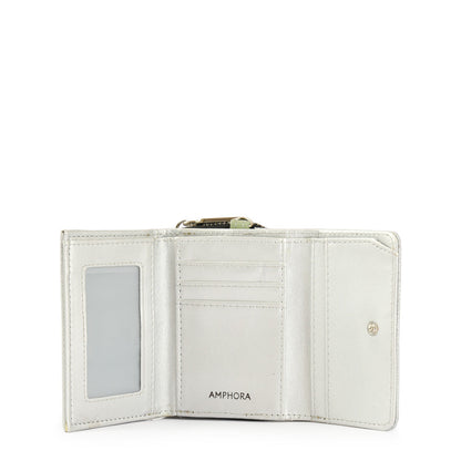 Small Silver Louvre Exterior Closure Wallet