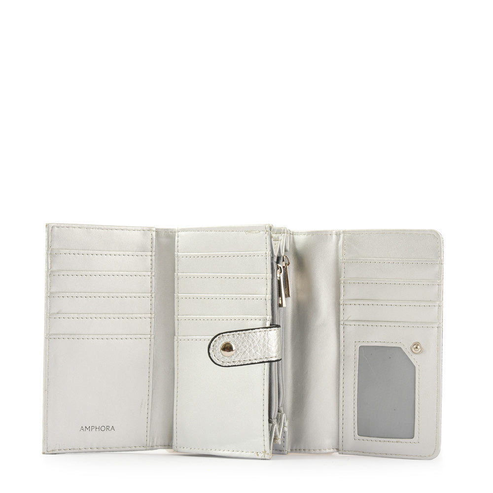 Medium Louvre Silver Accordion Wallet