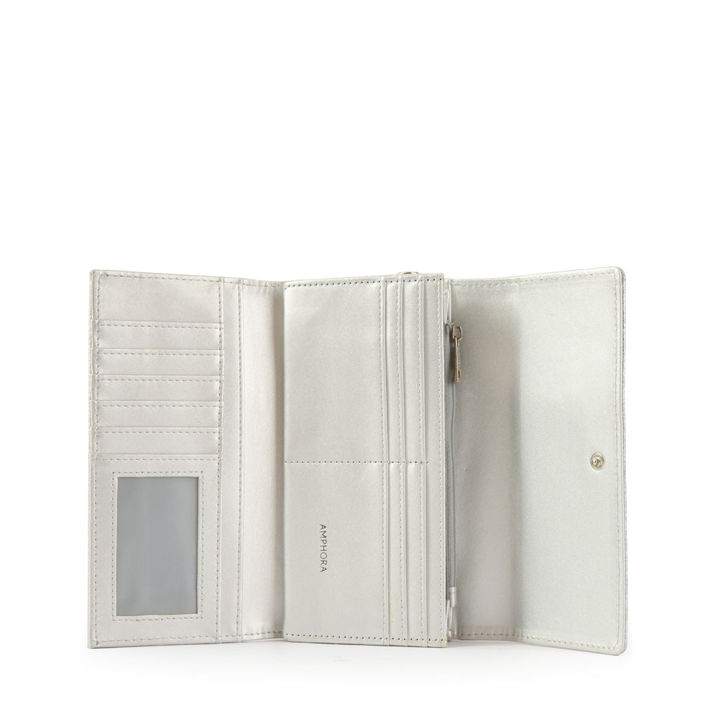 Large Silver Louvre Wallet