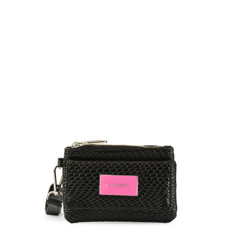 Salma black rectangular purse