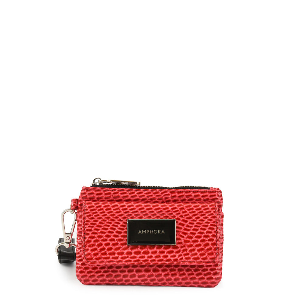 Salma red rectangular purse
