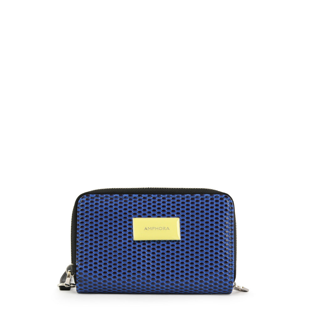 Salma Blue Large Exterior Closure Wallet