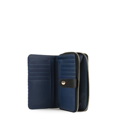 Salma Blue Large Exterior Closure Wallet