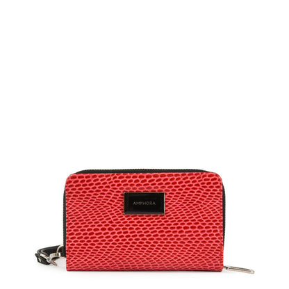 Salma Red Large Exterior Closure Wallet