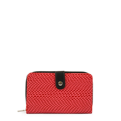 Salma Red Large Exterior Closure Wallet