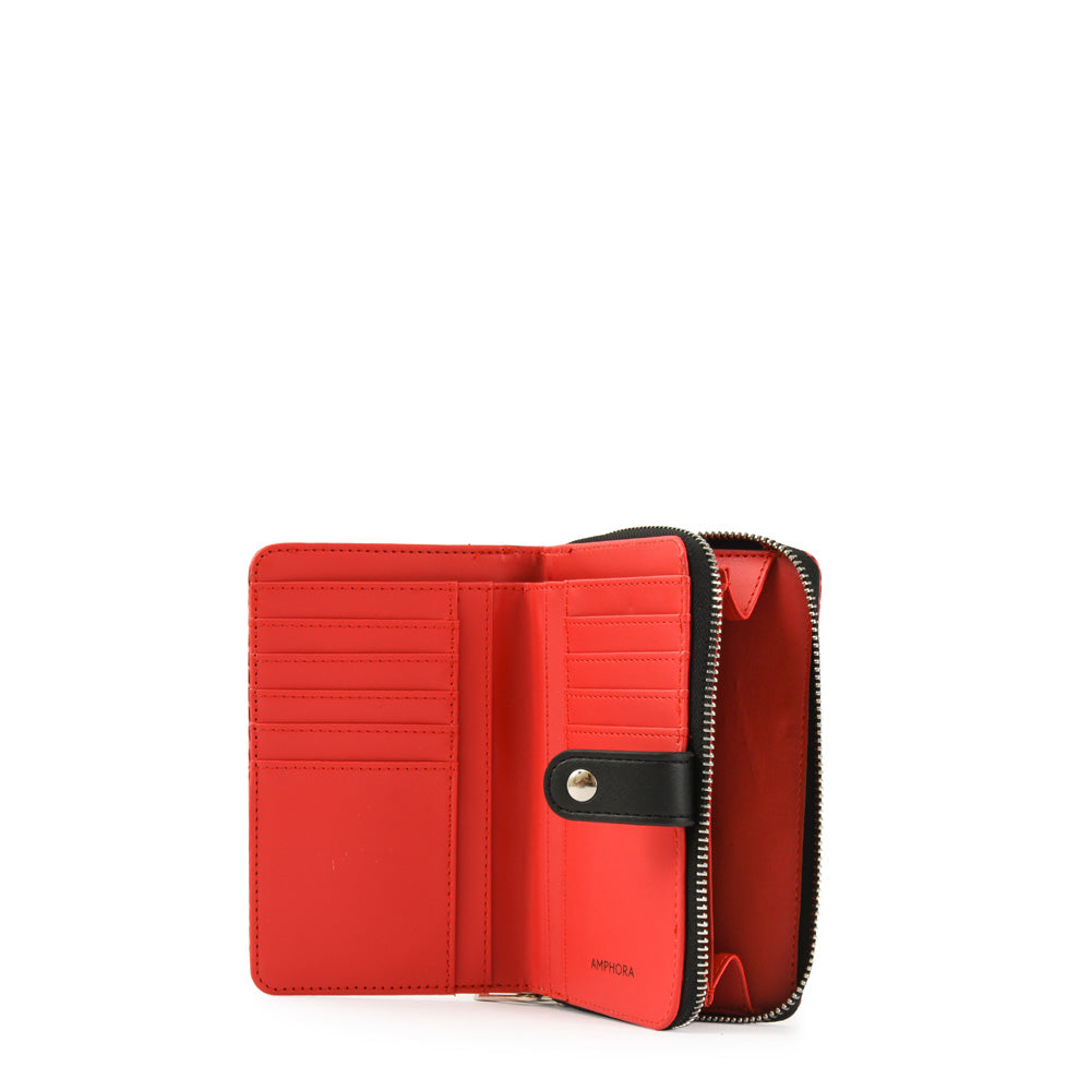 Salma Red Large Exterior Closure Wallet
