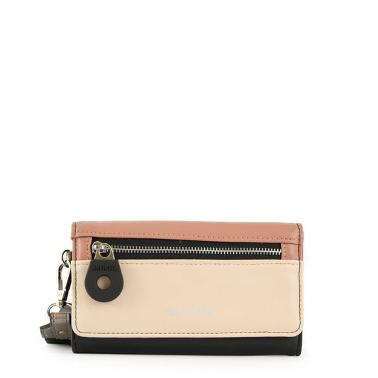 Meg medium black accordion wallet