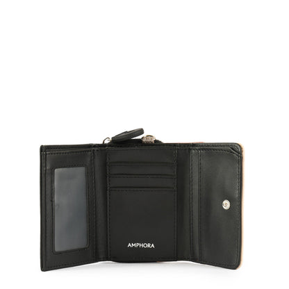Small black meg exterior closure wallet