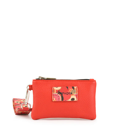 Tomato red fruity rectangular purse