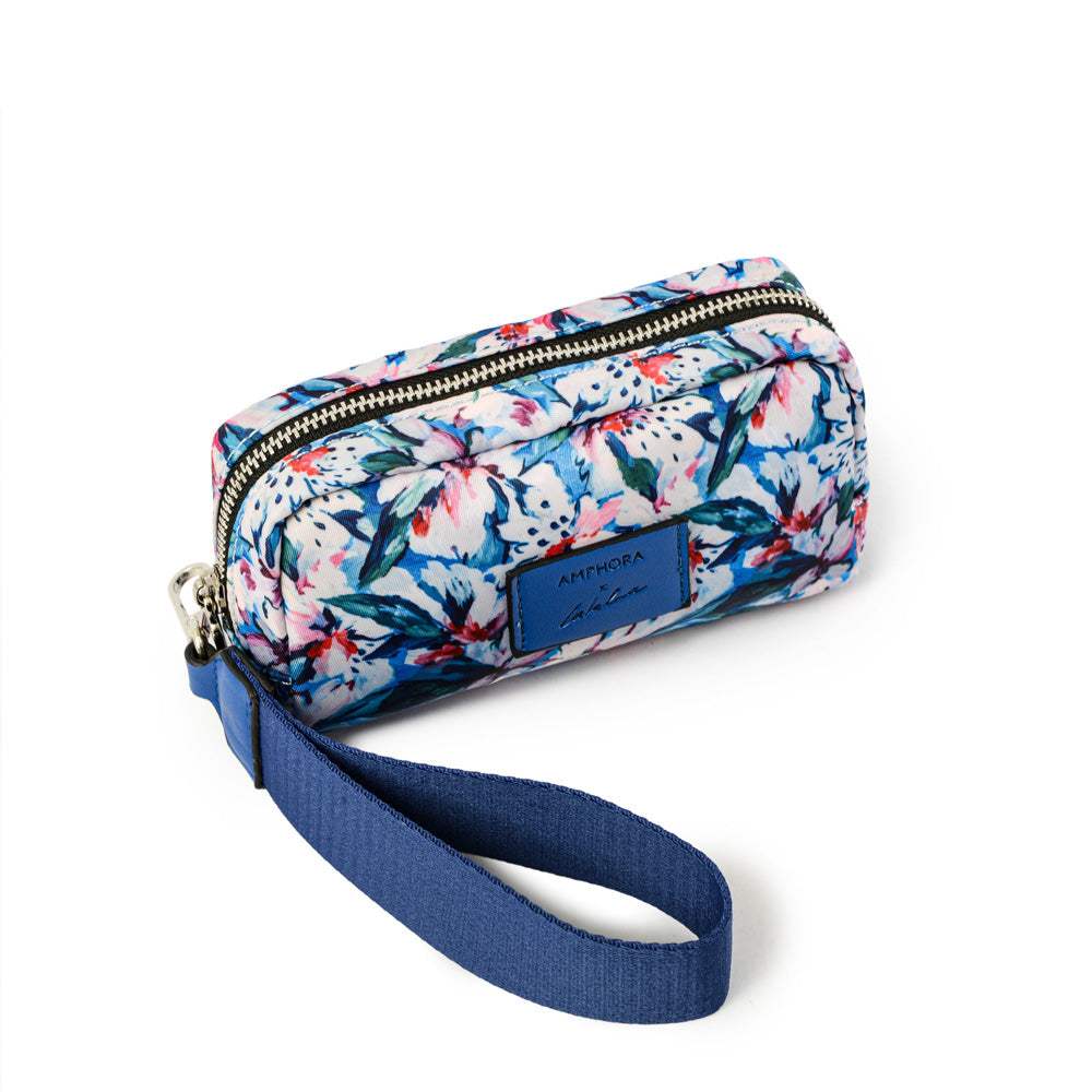 Catalina Ruiz blue cosmetic bag