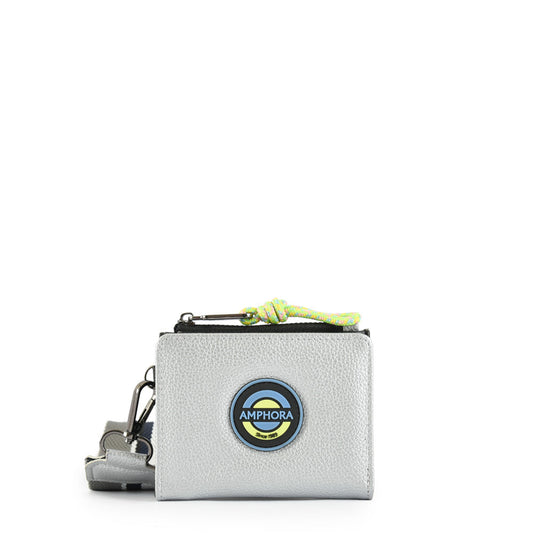 Small Rotterdam Silver Exterior Closure Wallet