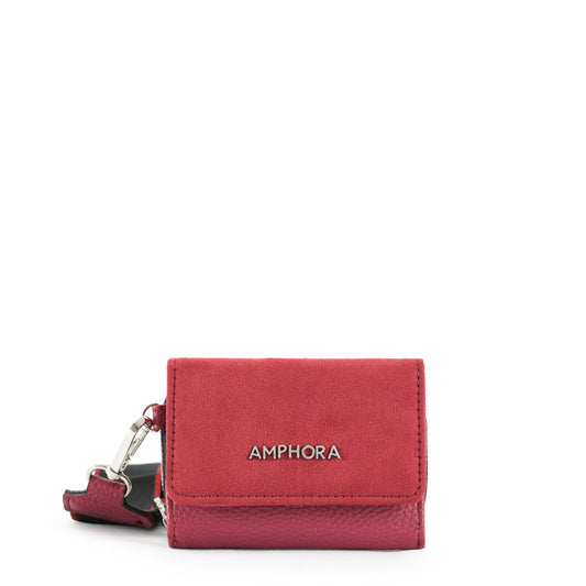Small Galia burgundy exterior closure wallet