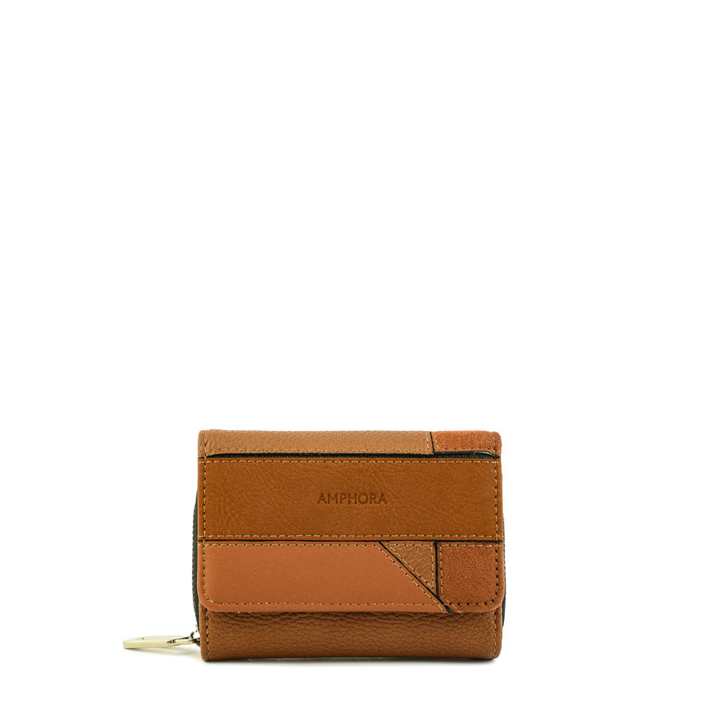 Small Urica Brown Exterior Closure Wallet