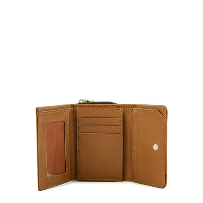 Small Urica Brown Exterior Closure Wallet