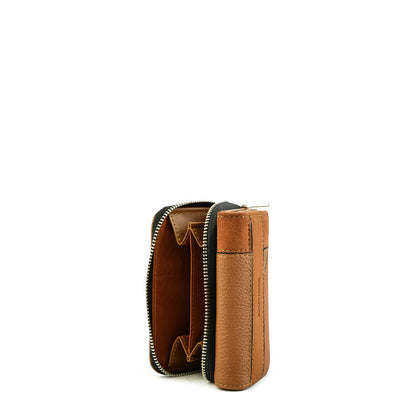 Small Urica Brown Exterior Closure Wallet