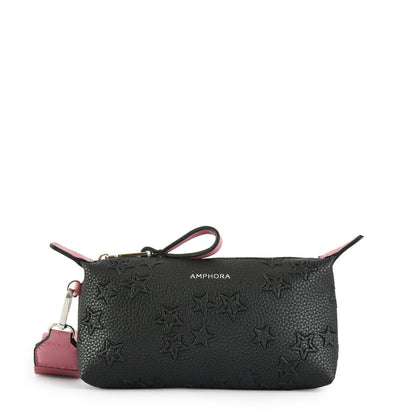 Black oval valera cosmetic bag