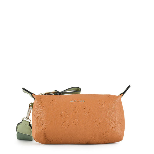 Valera oval camel cosmetic bag