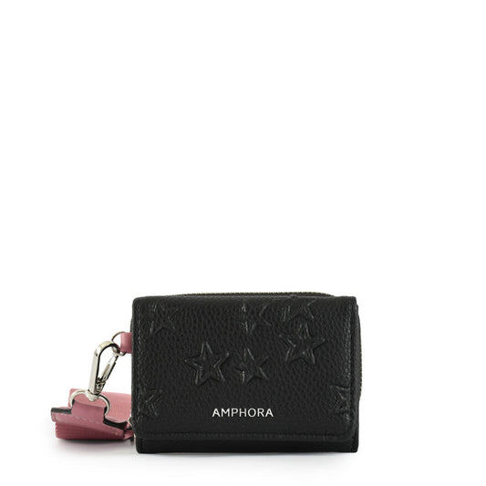 Valera wallet with external closure, medium black