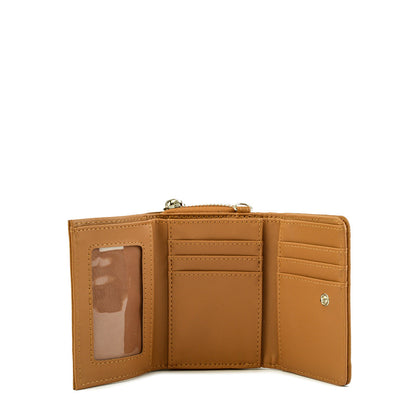Valera wallet with exterior closure, medium camel