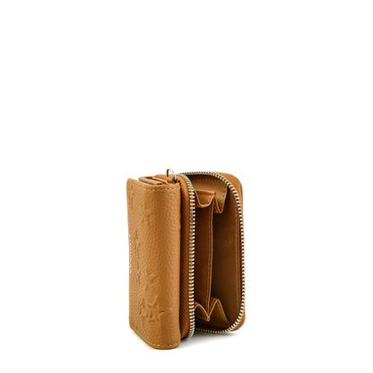 Valera wallet with exterior closure, medium camel
