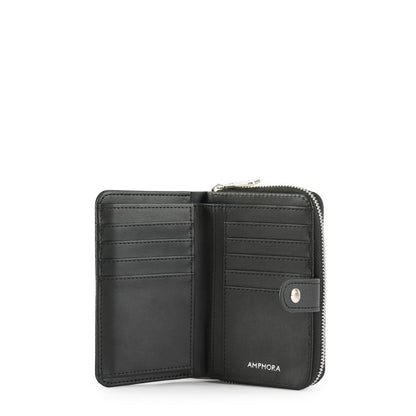 Medium Black Mizque Exterior Closure Wallet