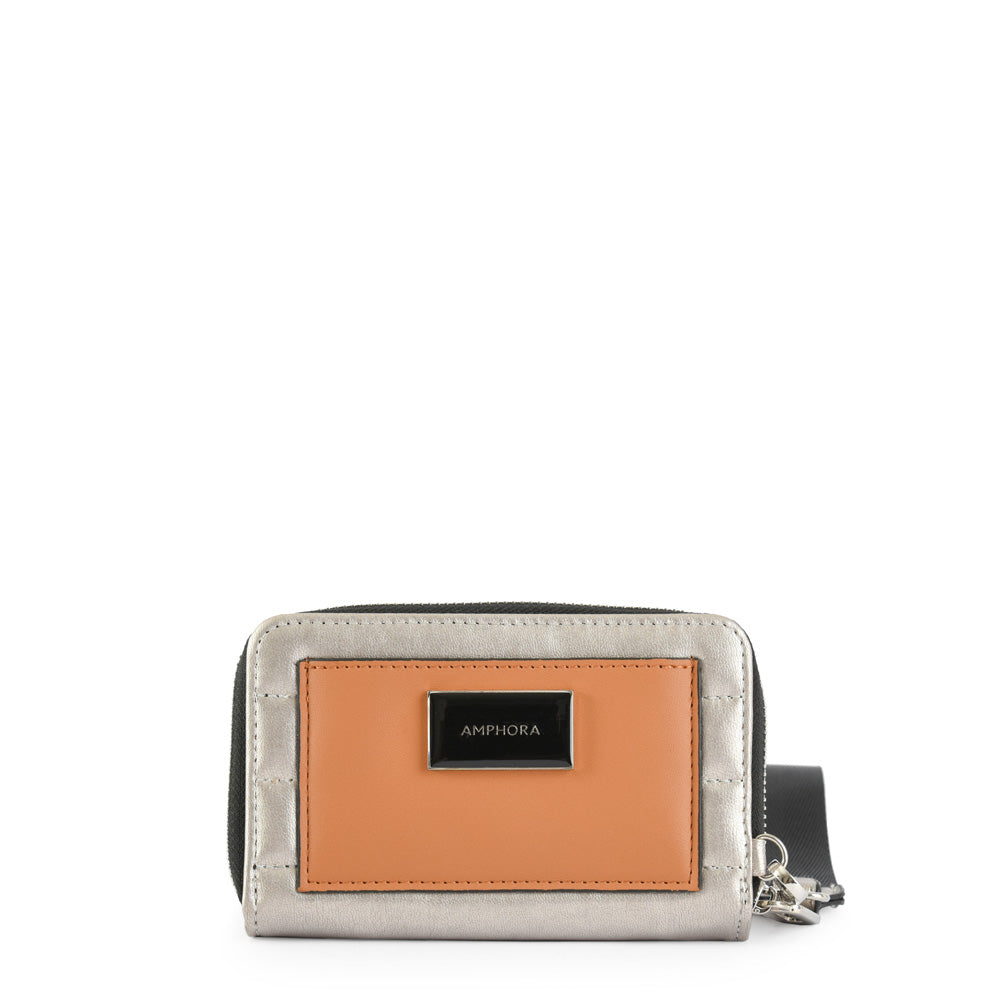 Medium Dark Silver Mizque Exterior Closure Wallet