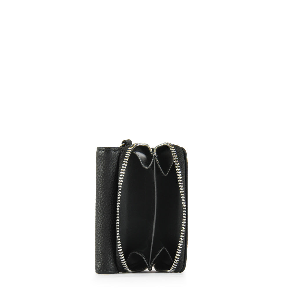 Small Lisse Black Exterior Closure Wallet