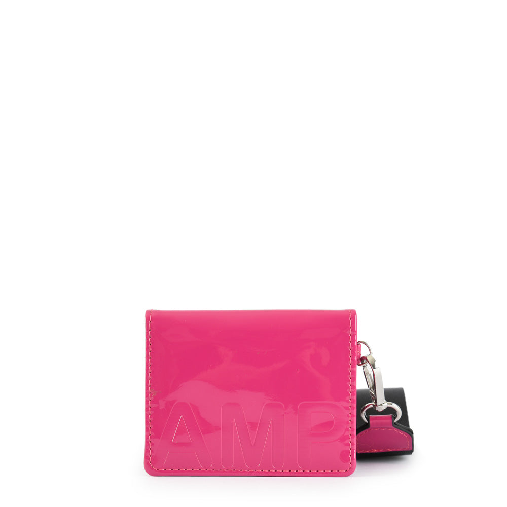 Card holder with fuchsia canberra window