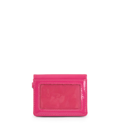 Card holder with fuchsia canberra window