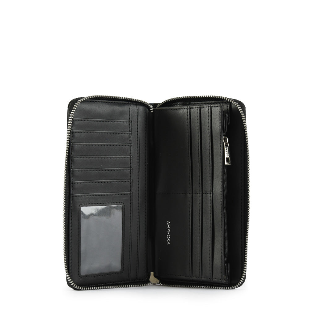 Large black Canberra case wallet