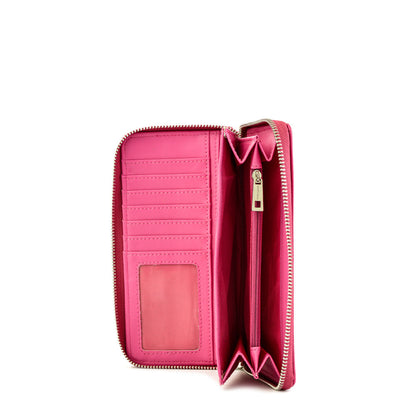 Large fuchsia canberra case wallet