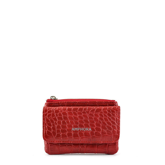 Croccos red rectangular purse