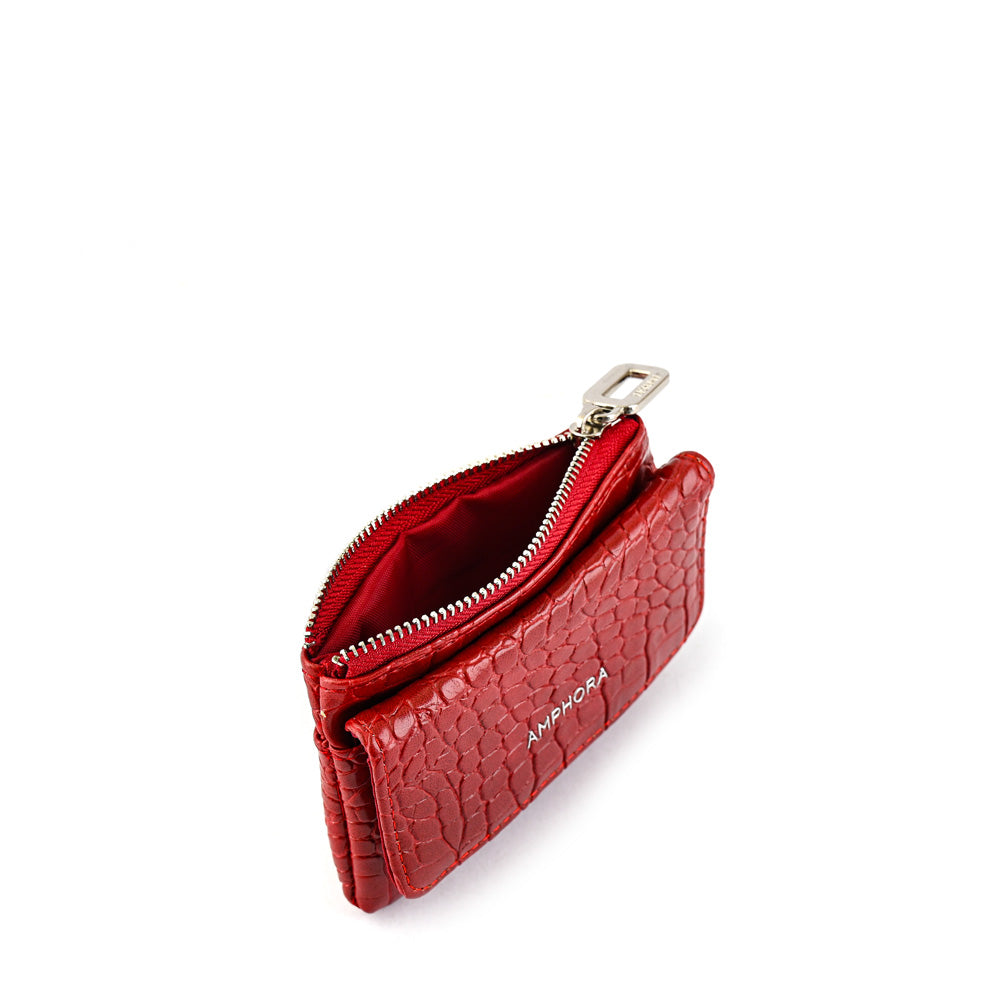 Croccos red rectangular purse