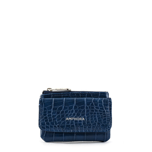 Croccos dark blue rectangular purse