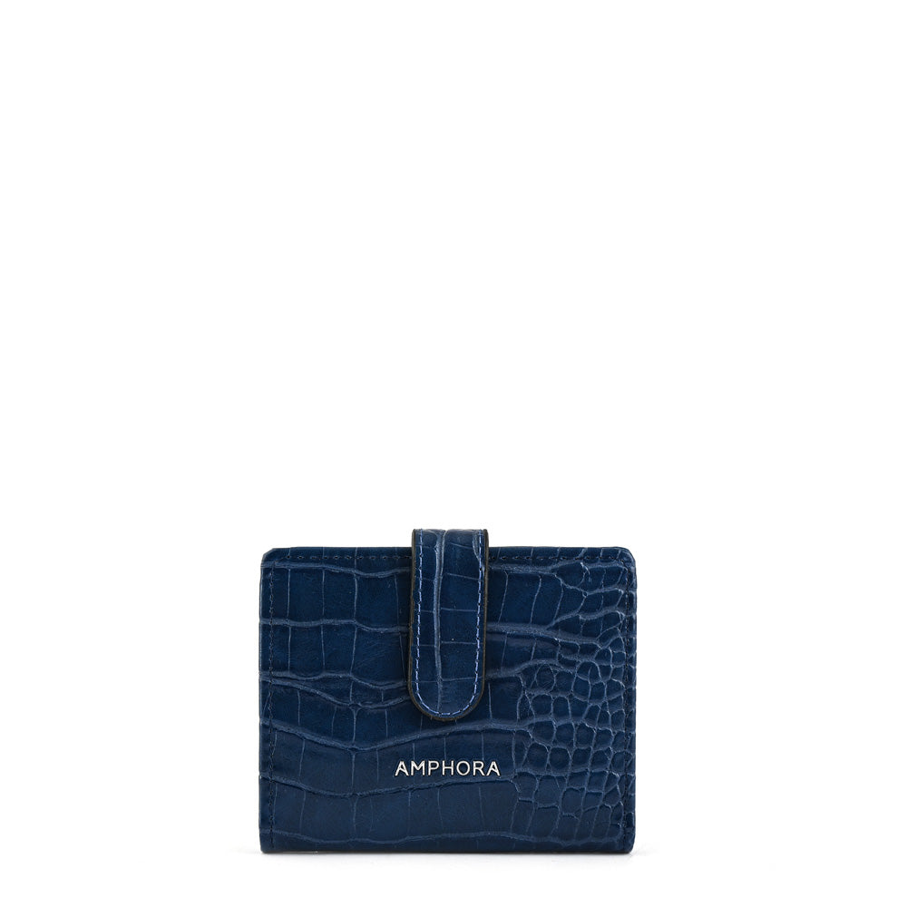 Dark blue Croccos window card holder